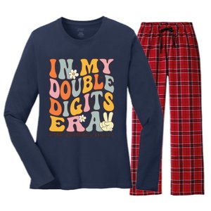 In My Double Digits Era 10th Birthday Women's Long Sleeve Flannel Pajama Set 