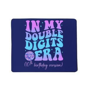 In My Double Digits Era 10th Birthday Version Groovy Retro Mousepad