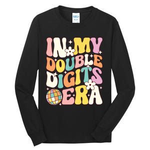 In My Double Digits Era Retro 10 Year Old 10th Birthday Tall Long Sleeve T-Shirt