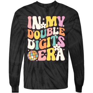 In My Double Digits Era Retro 10 Year Old 10th Birthday Tie-Dye Long Sleeve Shirt