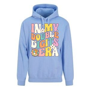 In My Double Digits Era Retro 10 Year Old 10th Birthday Unisex Surf Hoodie