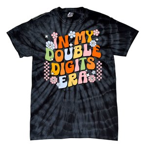 In My Double Digits Era Retro 10 Year Old 10th Birthday Girl Tie-Dye T-Shirt