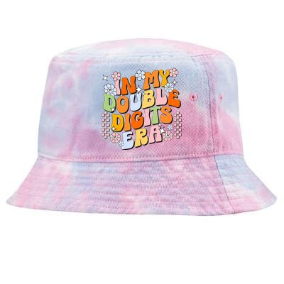 In My Double Digits Era Retro 10 Year Old 10th Birthday Girl Tie-Dyed Bucket Hat