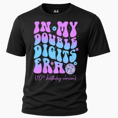 In My Double Digits Era Retro 10 Year Old 10th Birthday Cooling Performance Crew T-Shirt