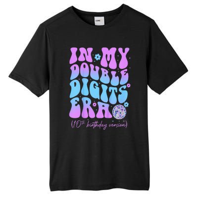 In My Double Digits Era Retro 10 Year Old 10th Birthday Tall Fusion ChromaSoft Performance T-Shirt