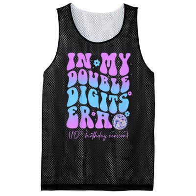 In My Double Digits Era Retro 10 Year Old 10th Birthday Mesh Reversible Basketball Jersey Tank