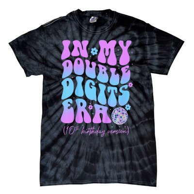 In My Double Digits Era Retro 10 Year Old 10th Birthday Tie-Dye T-Shirt