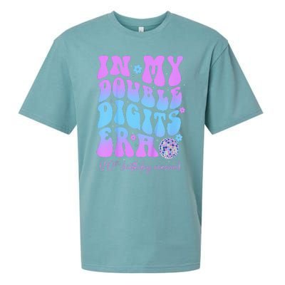 In My Double Digits Era Retro 10 Year Old 10th Birthday Sueded Cloud Jersey T-Shirt