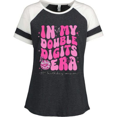 In My Double Digits Era 10th Birthday Version Enza Ladies Jersey Colorblock Tee