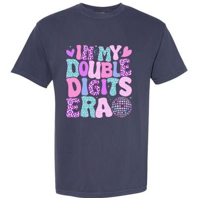 In My Double Digits Era Retro 10 Year Old 10th Birthday Girl Garment-Dyed Heavyweight T-Shirt