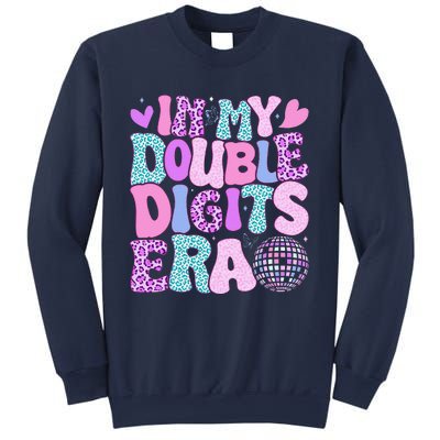 In My Double Digits Era Retro 10 Year Old 10th Birthday Girl Sweatshirt