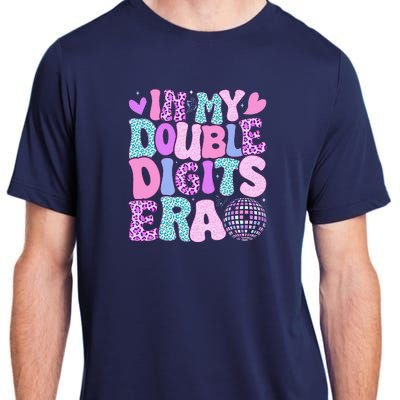 In My Double Digits Era Retro 10 Year Old 10th Birthday Girl Adult ChromaSoft Performance T-Shirt