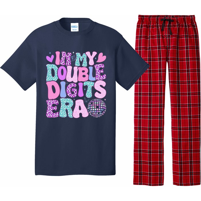 In My Double Digits Era Retro 10 Year Old 10th Birthday Girl Pajama Set