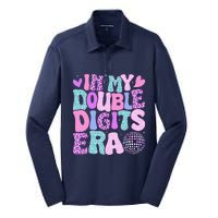 In My Double Digits Era Retro 10 Year Old 10th Birthday Girl Silk Touch Performance Long Sleeve Polo