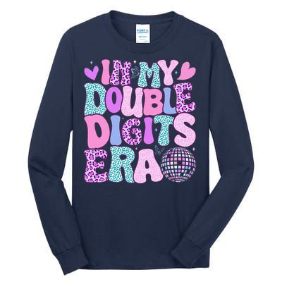 In My Double Digits Era Retro 10 Year Old 10th Birthday Girl Tall Long Sleeve T-Shirt