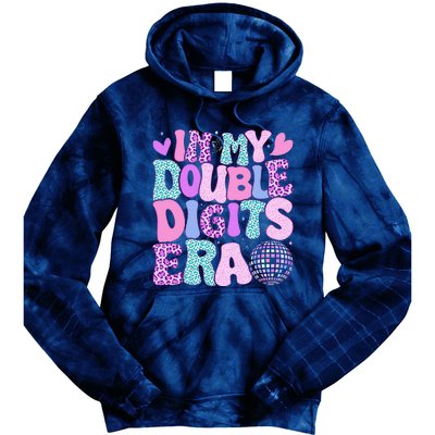 In My Double Digits Era Retro 10 Year Old 10th Birthday Girl Tie Dye Hoodie