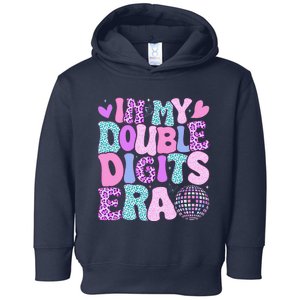 In My Double Digits Era Retro 10 Year Old 10th Birthday Girl Toddler Hoodie