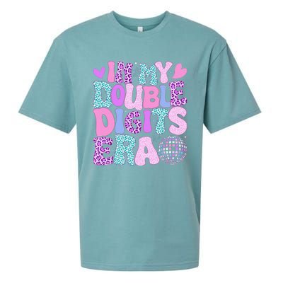 In My Double Digits Era Retro 10 Year Old 10th Birthday Girl Sueded Cloud Jersey T-Shirt