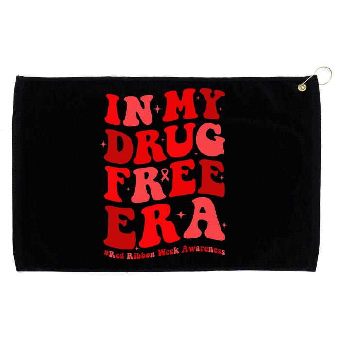 In My Drugs Free Era Funny Red Ribbon Week Awareness Grommeted Golf Towel