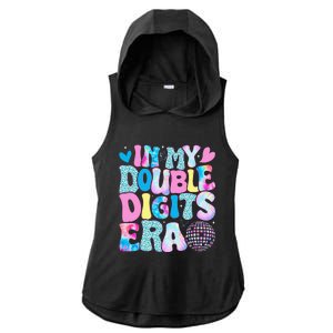 In My Double Digits Era Retro 10 Year Old 10th Birthday Girl Ladies PosiCharge Tri-Blend Wicking Draft Hoodie Tank