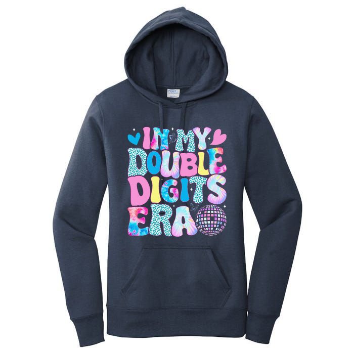 In My Double Digits Era Retro 10 Year Old 10th Birthday Girl Women's Pullover Hoodie