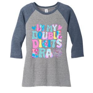 In My Double Digits Era Retro 10 Year Old 10th Birthday Girl Women's Tri-Blend 3/4-Sleeve Raglan Shirt