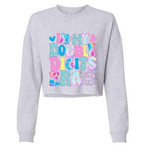 In My Double Digits Era Retro 10 Year Old 10th Birthday Girl Cropped Pullover Crew