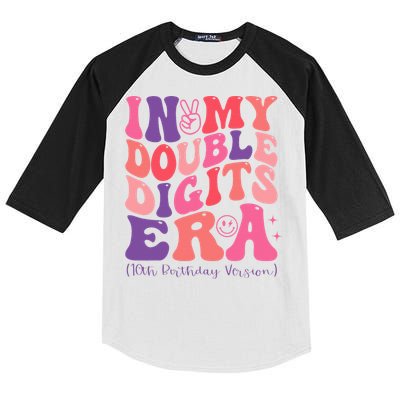 In My Double Digits Era 10th Birthday Kids Colorblock Raglan Jersey