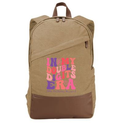 In My Double Digits Era 10th Birthday Cotton Canvas Backpack