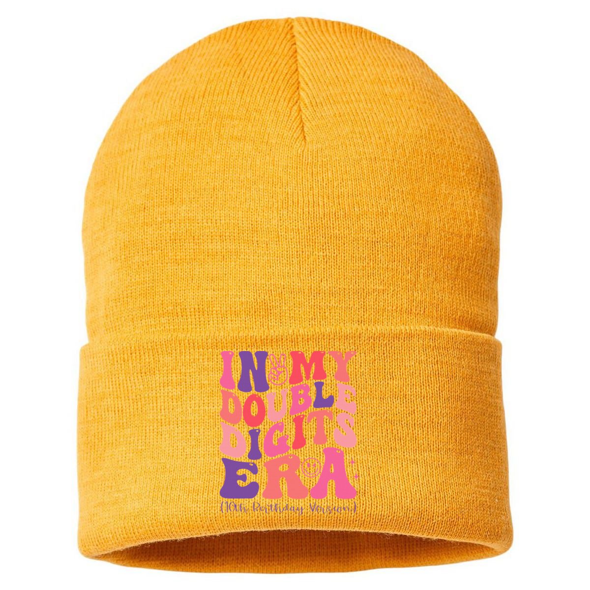 In My Double Digits Era 10th Birthday Sustainable Knit Beanie