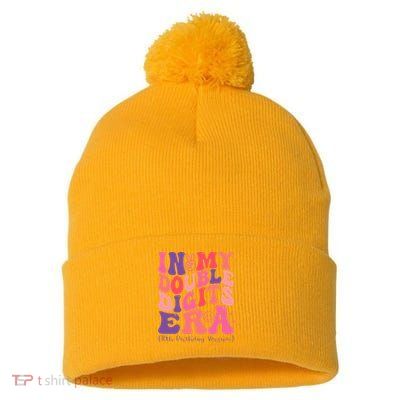 In My Double Digits Era 10th Birthday Pom Pom 12in Knit Beanie
