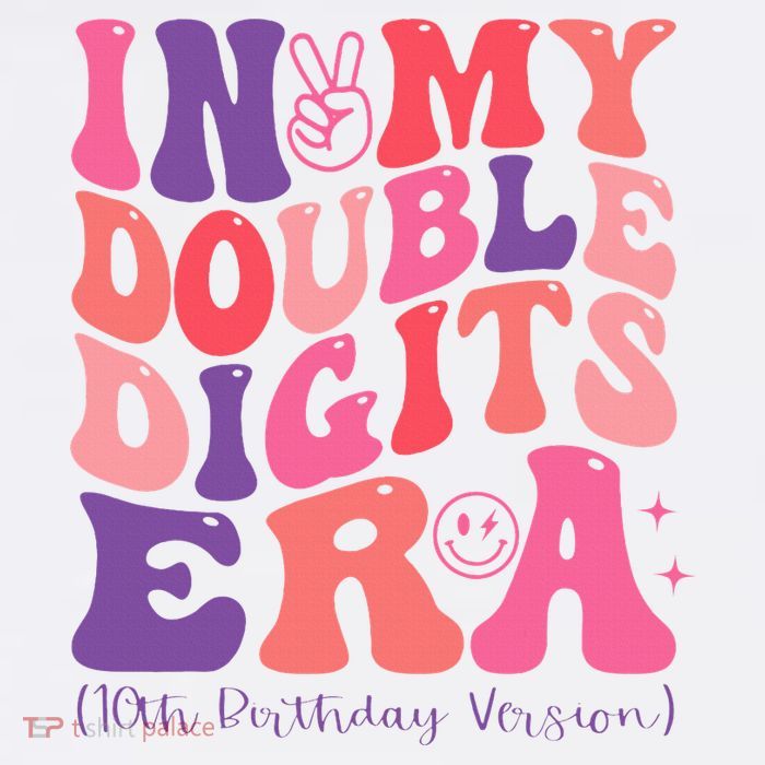 In My Double Digits Era 10th Birthday Tall T-Shirt
