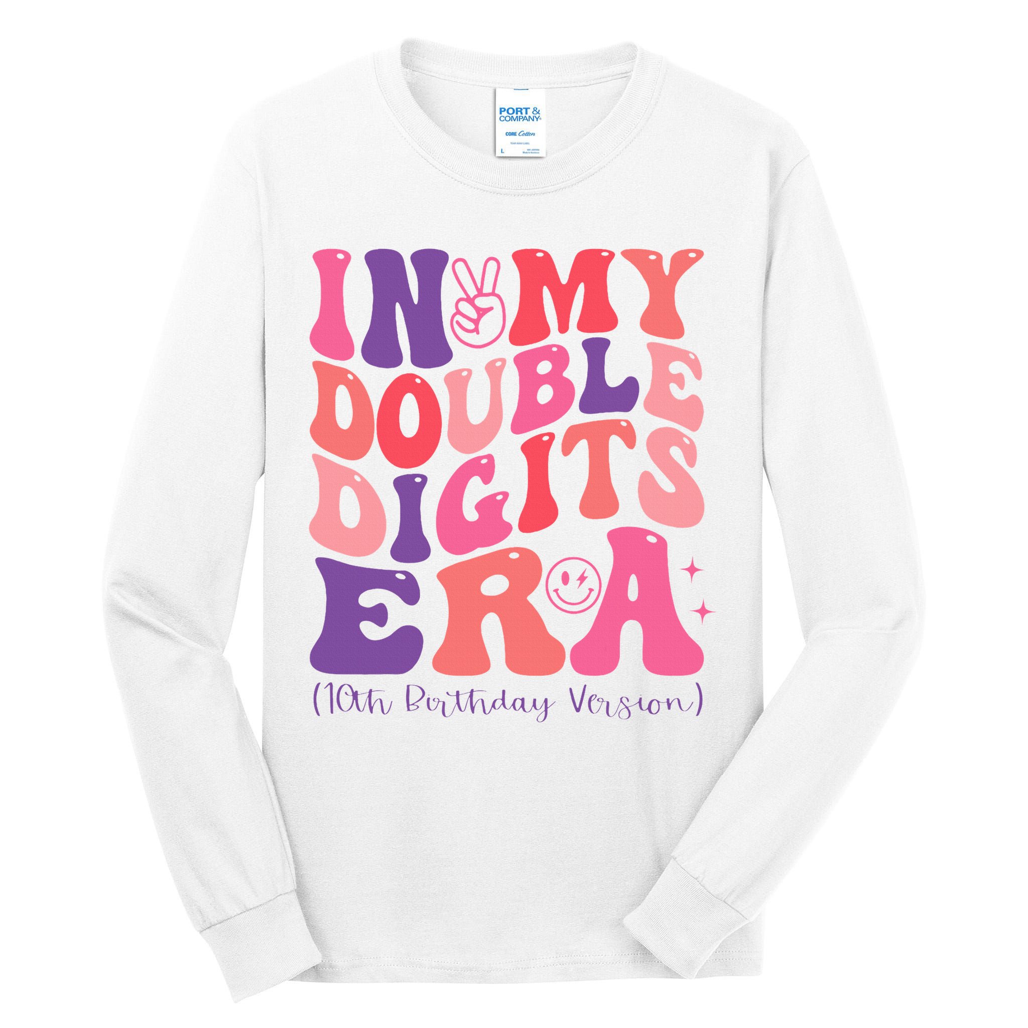 In My Double Digits Era 10th Birthday Tall Long Sleeve T-Shirt