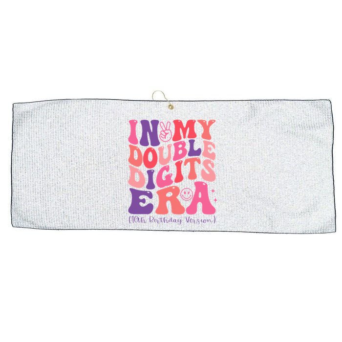In My Double Digits Era 10th Birthday Large Microfiber Waffle Golf Towel