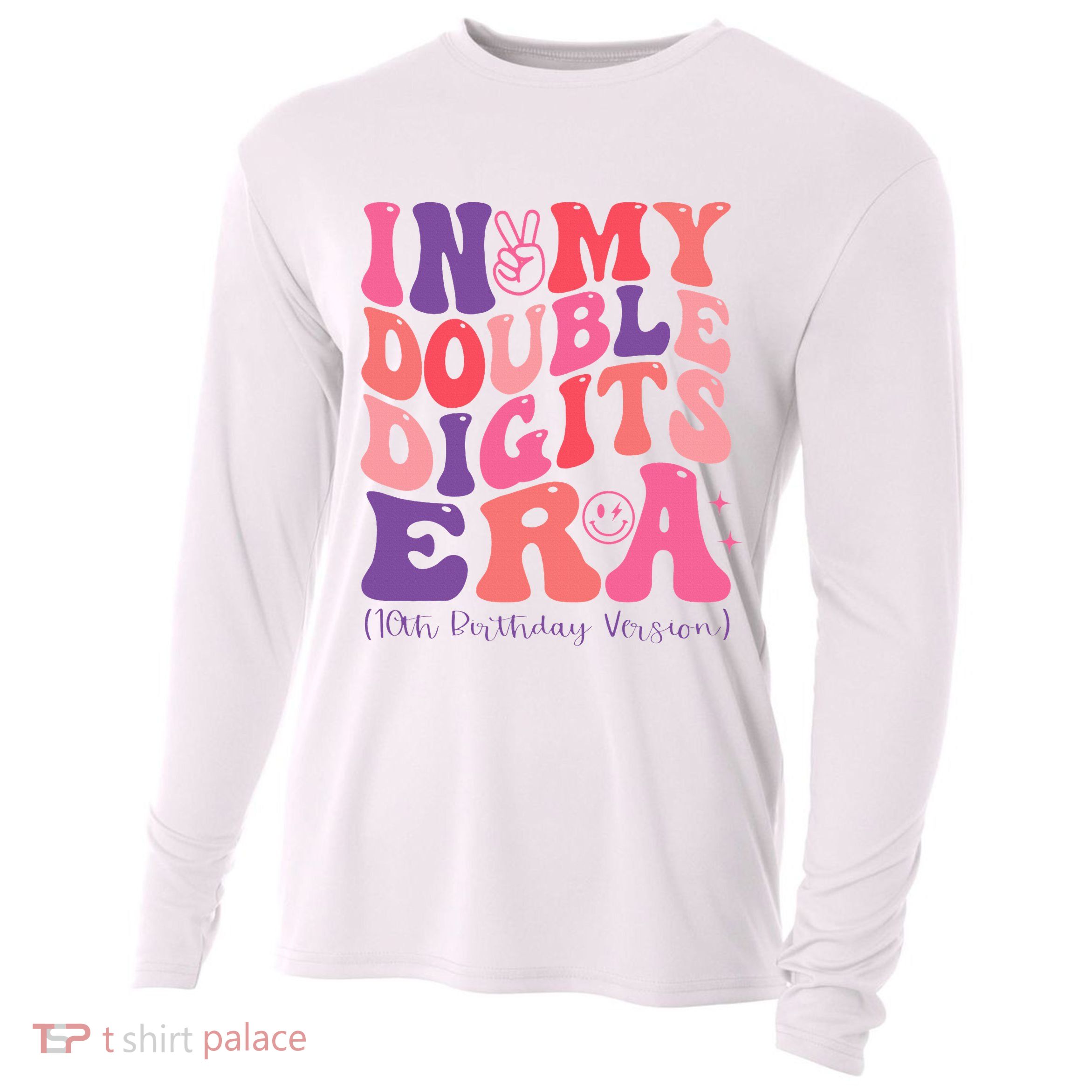 In My Double Digits Era 10th Birthday Cooling Performance Long Sleeve Crew