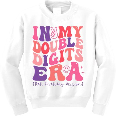 In My Double Digits Era 10th Birthday Kids Sweatshirt