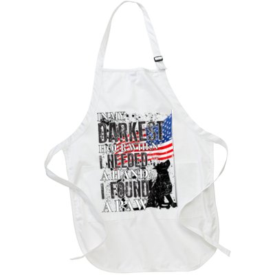 In My Darkest Hour I Reached For A Hand Found A Paw Full-Length Apron With Pockets