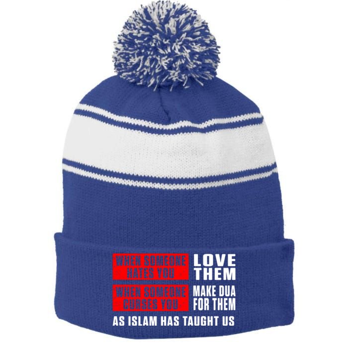 Islam Muslim Dua Allah Alhamdulillah Religion Ramadan Gift Cute Gift Stripe Pom Pom Beanie