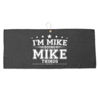 Im Mike Doing Mike Things Large Microfiber Waffle Golf Towel