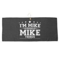 Im Mike Doing Mike Things Large Microfiber Waffle Golf Towel