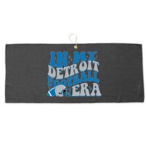 In My Detroit Football Era Sports Fan Large Microfiber Waffle Golf Towel