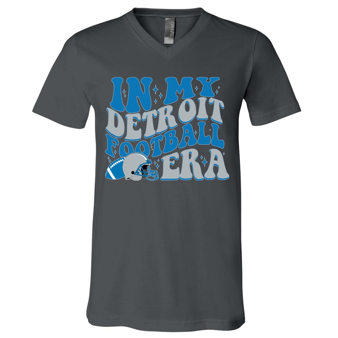 In My Detroit Football Era Sports Fan V-Neck T-Shirt