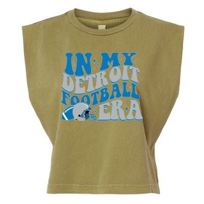 In My Detroit Football Era Sports Fan Garment-Dyed Women's Muscle Tee