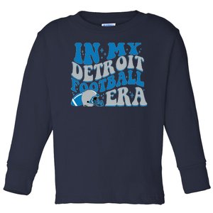 In My Detroit Football Era Sports Fan Toddler Long Sleeve Shirt