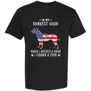 In My Darkest Hour I Found A Paw Funny Pit Bull Owner Lover Garment-Dyed Heavyweight T-Shirt