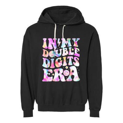 In My Double Digits Era Funny 10th Bday Garment-Dyed Fleece Hoodie