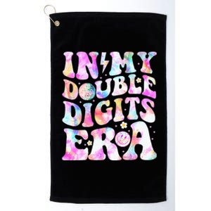 In My Double Digits Era Funny 10th Bday Platinum Collection Golf Towel