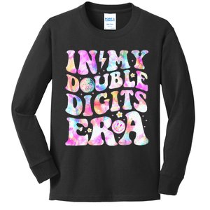 In My Double Digits Era Funny 10th Bday Kids Long Sleeve Shirt