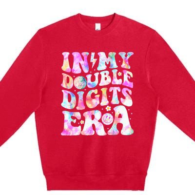 In My Double Digits Era Funny 10th Bday Premium Crewneck Sweatshirt