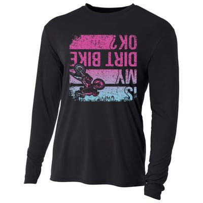 Is My Dirt Bike Ok Funny Motorcycle Dirt Biker Motocross Cooling Performance Long Sleeve Crew